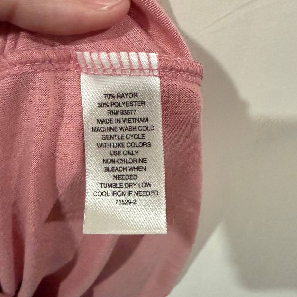 ANA A New Approach Womens V-Neck Tank Top‎ Eternal Rose Pink ADXVN1004V153B6 L - Picture 5 of 6